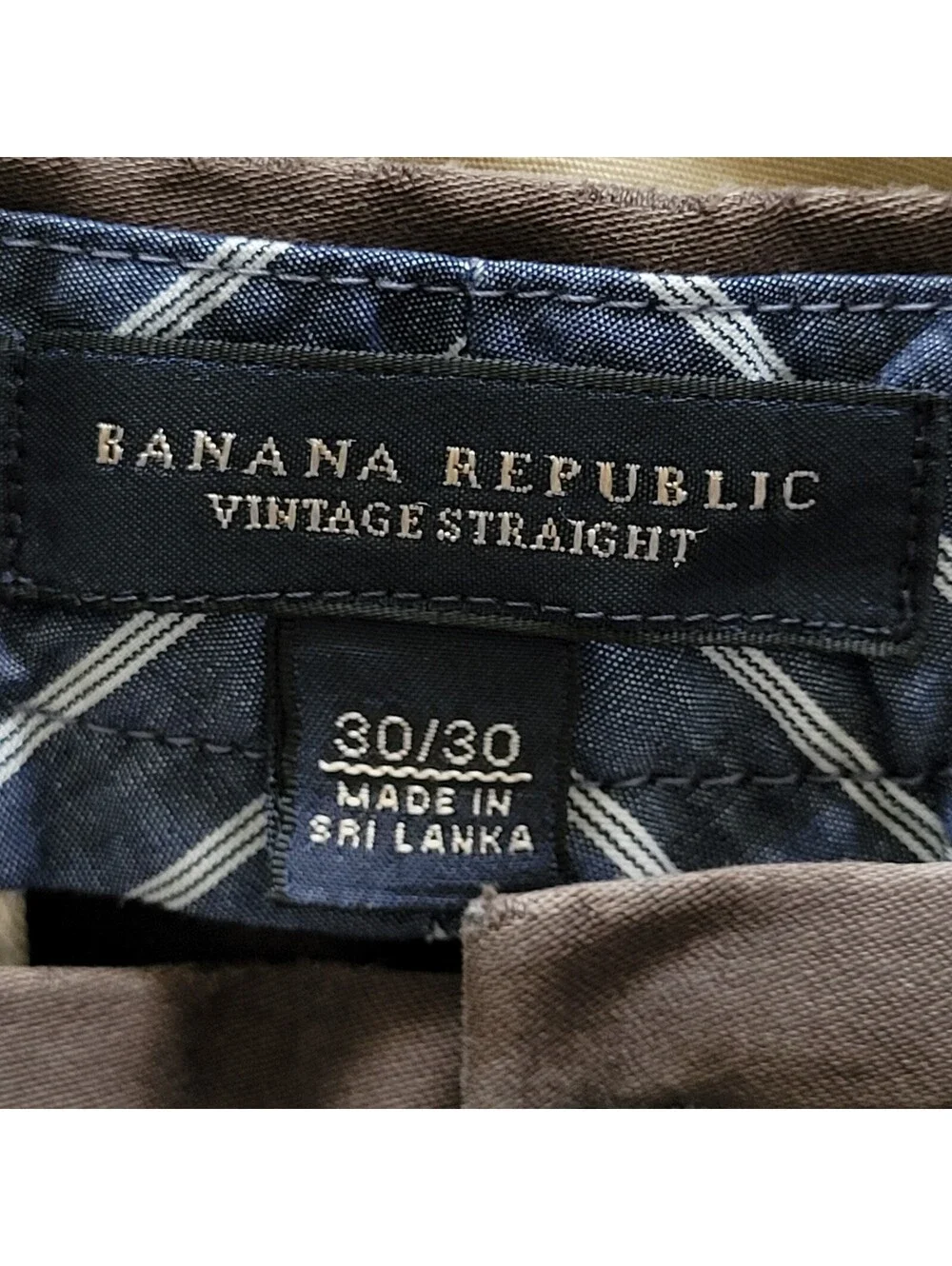 Banana Republic Vintage Straight Men's 30x30 Chino Pants Brown Cotton